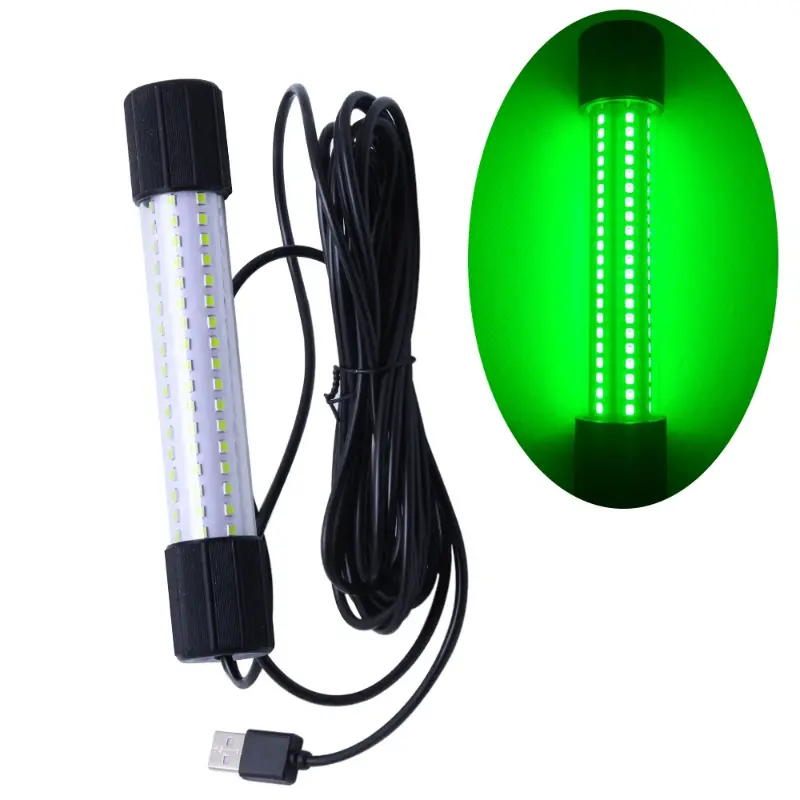 1 pc underwater LED fishing light, night fishing USB fishing light, multiple colors, portable fishing light, high brightness fishing stuff fishing equipment