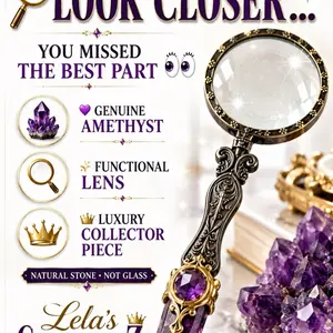 Amethyst Seer’s Lens  Luxury Crystal Seer Magnifying. A Collector’s Tool for Discovery, Wisdom & Higher Perspective crystals Home Decoration Ornament natural amethyst