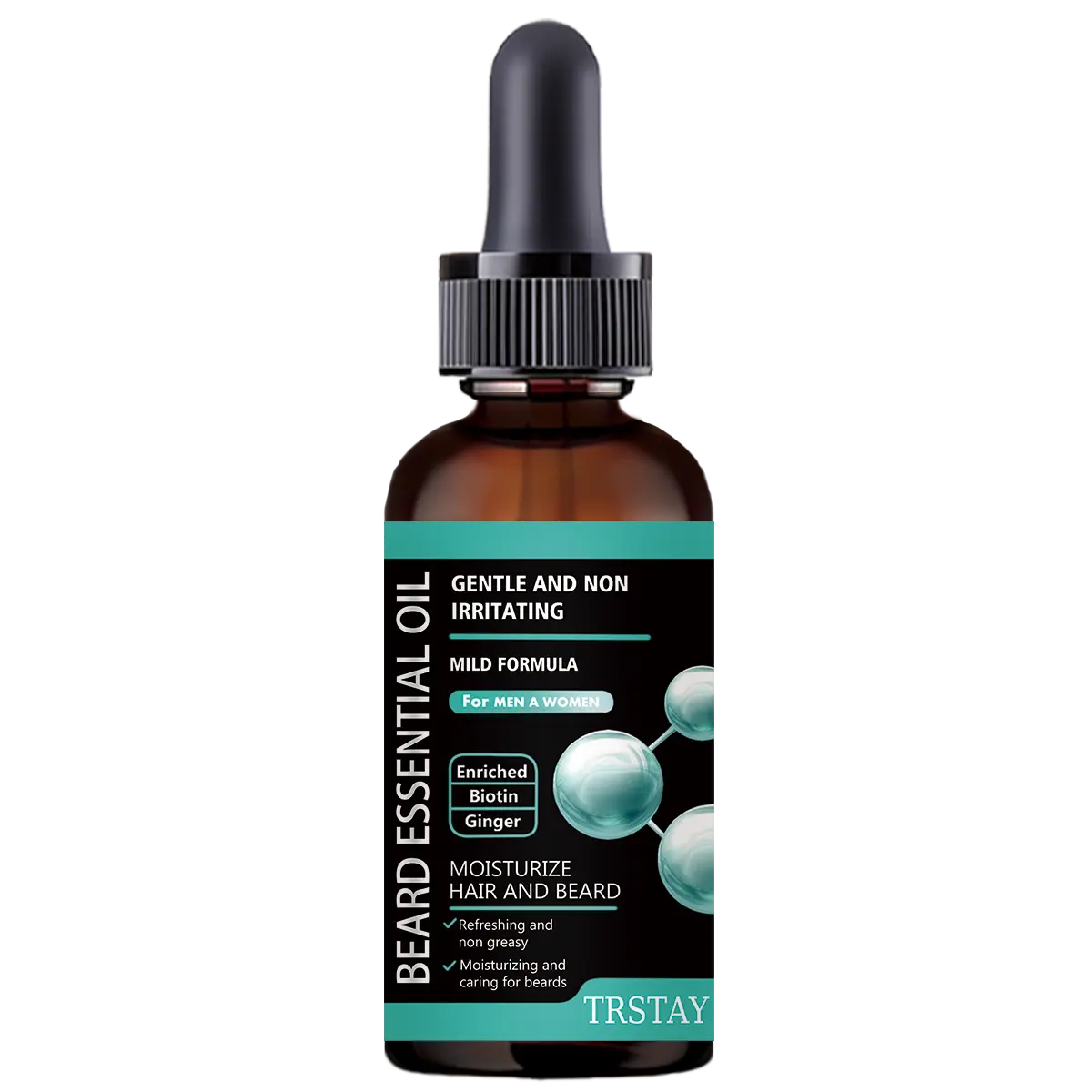 Men's beard serum, specially designed for frizzy beards; provides rapid hydration and frizz control, leaving the beard soft, smooth, and shiny—suitable for daily beard care.