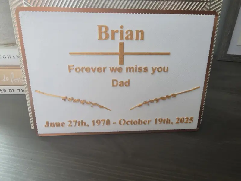 Custom Memorial Plaque – Personalized Remembrance Sign with Name, Dates, In Loving Memory Decor