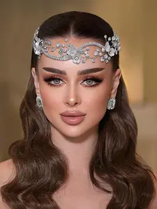 Rhinestone Decorated Headband, Elegant Bridal Headwear for Wedding Bridal Party Formal Occasions, Fashion Hair Accessories for Women