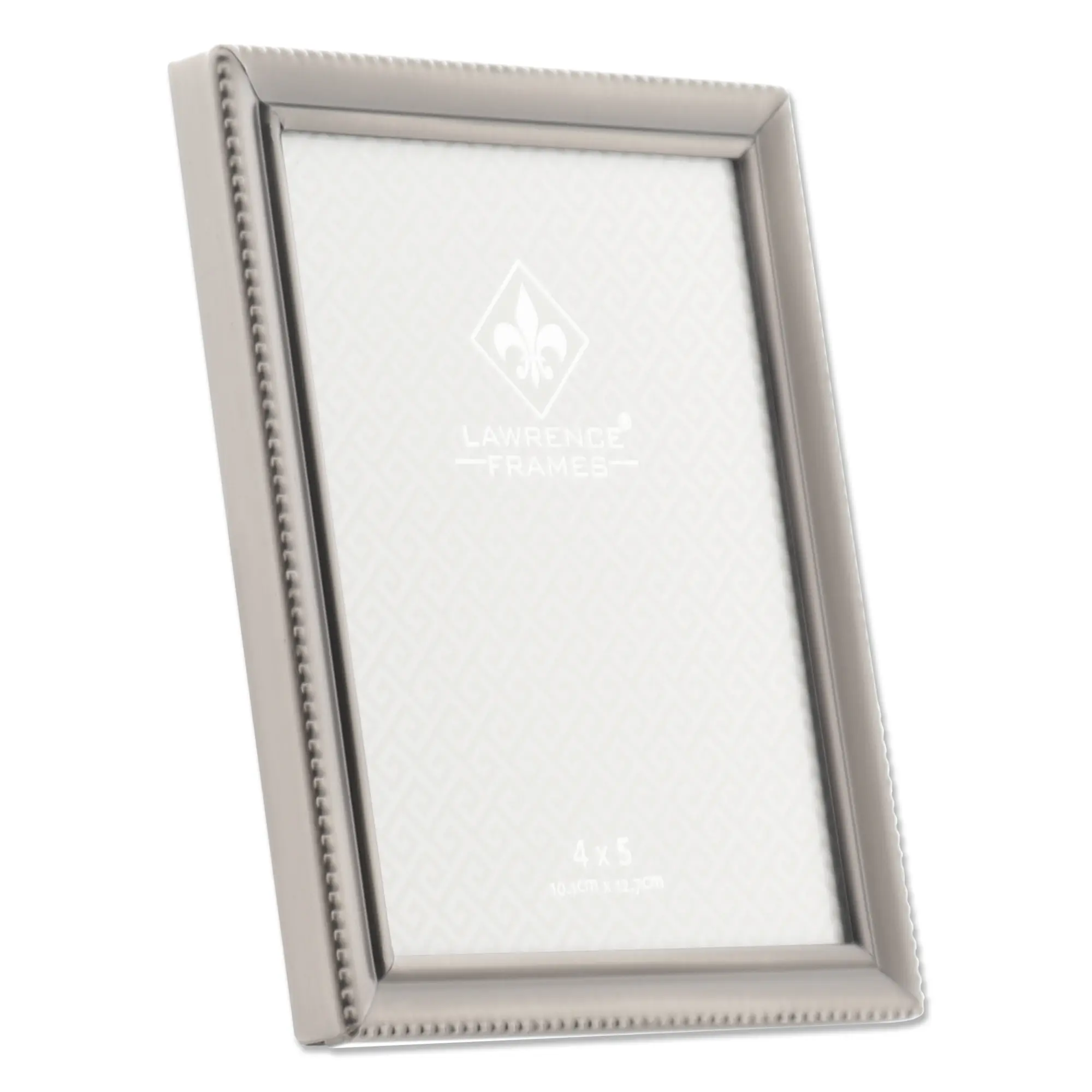 Lawrence Frames 11545 Traditional Antique Pewter Steel 4x5 Photo Frame - Bead Border Design, Home Decor for Room Decor
