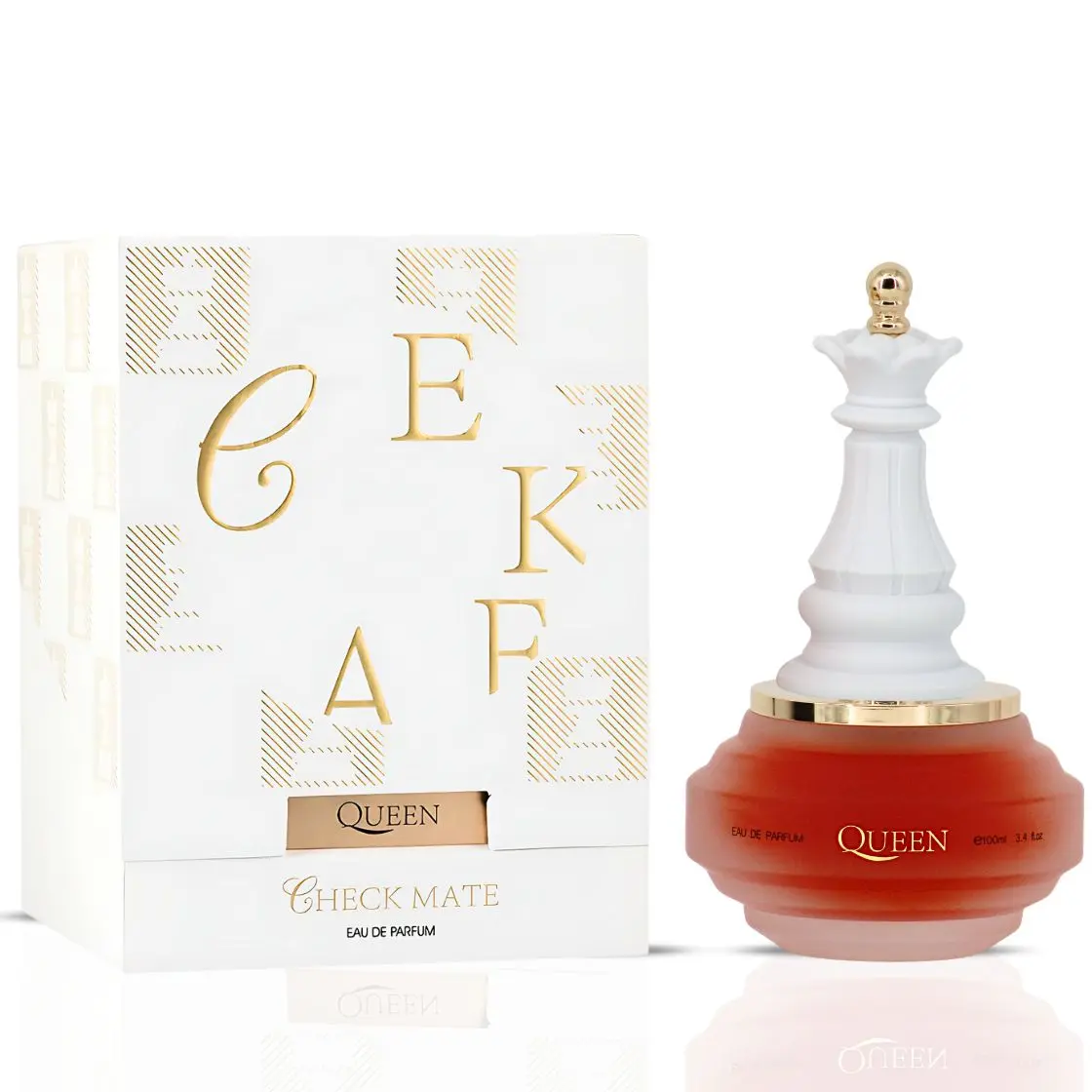 Queen Check Mate Eau de Parfum Spray 100ml (3.4 oz) by Armaf | A Floral Gambit of Grace & Spice Queen Check Mate Eau de Parfum Spray 100ml (3.4 oz) by Armaf | A Floral Gambit of Grace & Spice