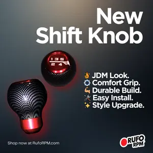RufoRPM™ Carbon-Style Shift Knob | Forged Look Performance Upgrade (Manual Transmission)