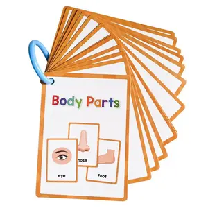 Human Body Parts Flashcards, Bilingual Flash Cards, Bilingual Instruction Cards, Learn English Words Cards, Picture Memory Educational Toy, Kids Gift, Children Learning Tool