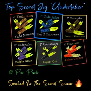 2” Crappie Undertaker Series - Top Secret Jig for Fishing at the Edge of the Known Waters 10Pk