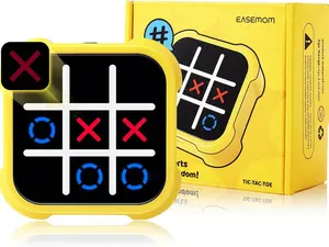 Electronic Tic-Tac-Toe Game, Portable Chess Board Game, Family Board Games, Fun Strategy Game for Kids & Adults, Travel-Friendly Design, No Batteries Included cube