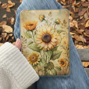 Sunflowers Bookish Kindle Insert Card for Clear Case – Aesthetic Book Lover Decor | Cozy Reading Accessory