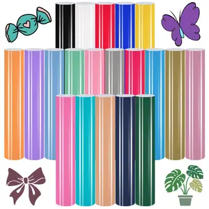 20 Sheets Heat Transfer Vinyl Set, 12x10 Inches, Ideal for Ironing T-Shirts, Embroidery, DIY Crafts, Fabric Decoration, Transfer Film