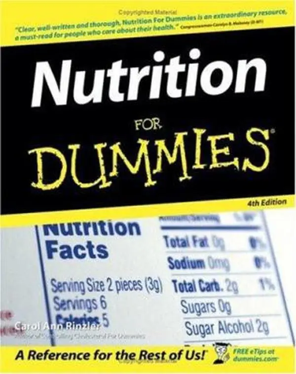 USED Book - Nutrition For Dummies by Carol Ann Rinzler (Paperback) - english