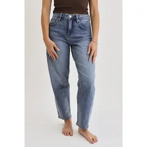 Rigid Barrel Jeans - Medium Wash