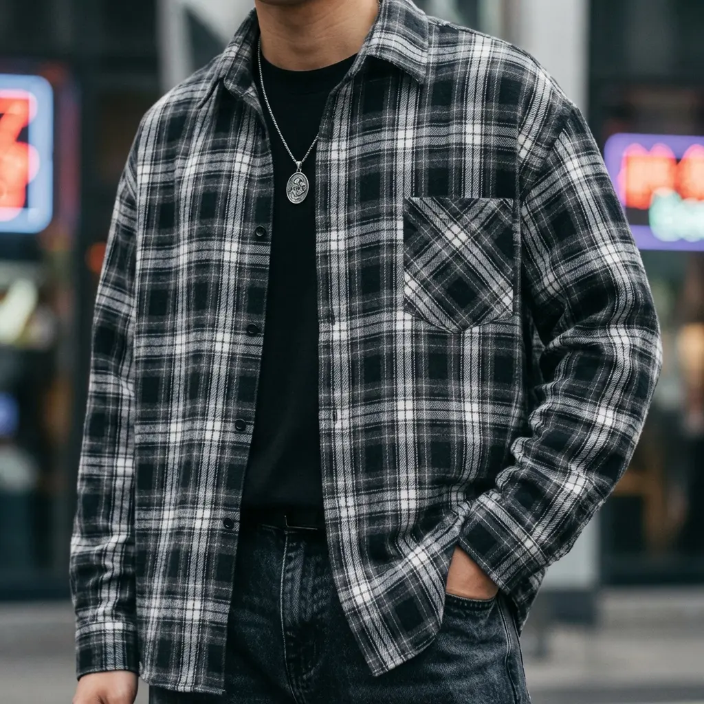 Men's Casual Plaid Shirt, Short-Sleeve Loose-Fit Button-Down in Soft Breathable Fabric for Summer Daily Wear, Outdoor, Preppy, Fitted, Casual Collared Shirt, Checked, Classic, Casual Stylish Clothing, Fashion Apparel