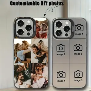 DIY Customization Suitable for iPhone 17 16 15 14 13 12 11 Pro Max Plus Personalized Image Custom Phone Case XS Max XR XS/X 7/8 Plus Premium Silver Case Shockproof Personalized Custom Protective Cover High-end Camera iPhone 16e 13/12 Mini Beautiful Case 1
