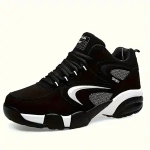 Plus Size Comfy Men's Classic Trendy Sneakers, Non Durable Shoes with Shock Absorption Outdoor Footwear