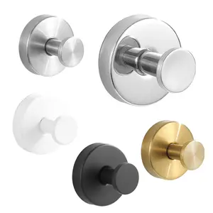 Livefree Stainless Steel 2 Packs Vacuum Hooks Luxury Hangable Movable Durable Reusable No-Drilling Simple Installation on Glass,Tile, Smooth Surface, Glossy Porcelain-Organiser for Kitchen, Bathroom push in wall Hook