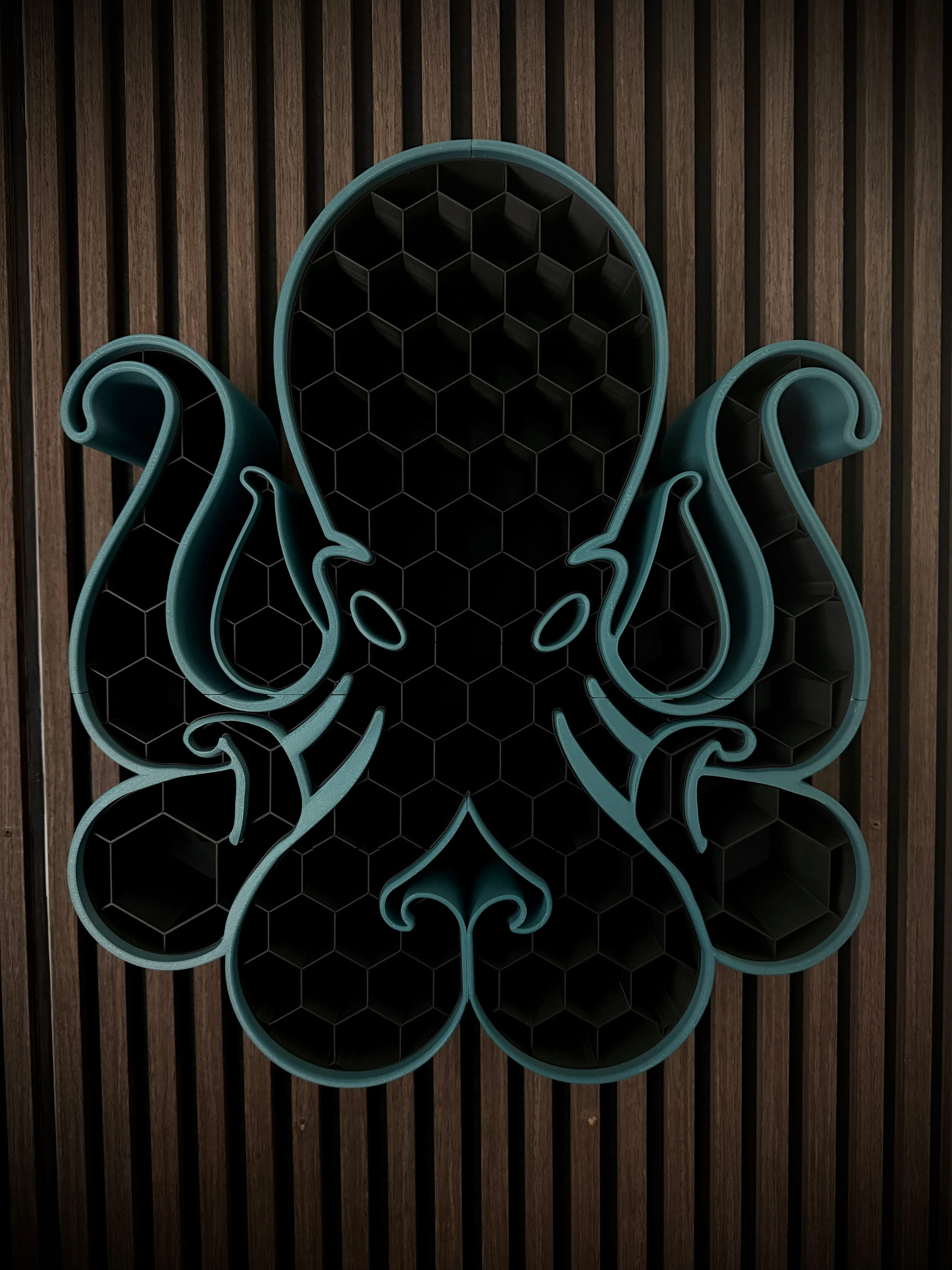 Kraken Matte Black Handle Wall-Mount Storage Holder, 18-in Home Organizer for Tattoo Ink & Cosmetics, 18 Inches