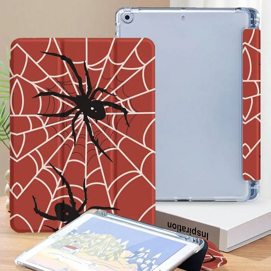 Spider-Man Superhero Web Pattern Kid iPad Cover Tablet Case for iPad 10th Gen, iPad Air 5/4, iPad Pro 11 Inch, Shockproof Durable Protective Spider Design, Lightweight Stand Cover, Accessories, Casing