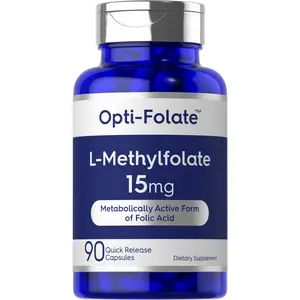Carlyle L Methylfolate 15mg | 90 Capsules | Max Potency | Optimized and Activated | Non-GMO, Gluten Free | Methyl Folate, 5-MTHF | by Opti-Folate