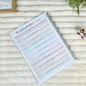 ADHD Cleaning Planner A4 Size Daily Weekly Monthly Schedule Checklist Notebook for Home Office Dorm Durable Cover Smooth Pages Office Stationery Essential Plannerbook