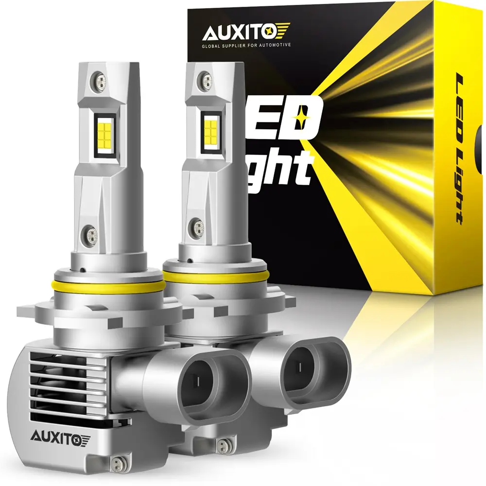 AUXITO 9012 HIR2 Bulbs, 40000LM High Bright 6000K Cool White, CanBus Ready Driving Light with 16000RPM Cooling Fan, Plug-N-Play Halogen Raplacement for 9012 HIR2 Fog Light, Pack of 2
