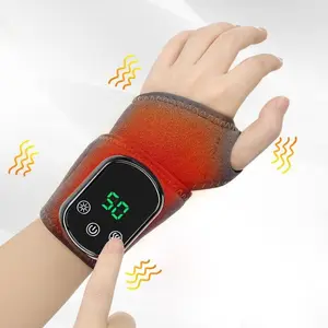 Rechargeable Heating Wrist Brace 5 Temp 3 Vibration Modes for Tendonitis Mouse Hand Universal Festival Gift Usb Rechargeable Massagers