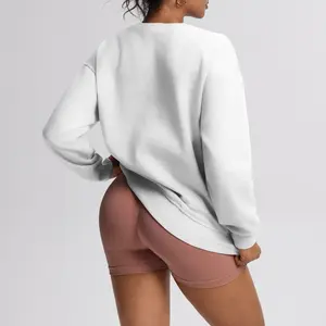 TCVC Woman 's  round neck pullover sporty loose fit ,eco-friendly daily wear Elegance Everyday athletic outerwear airplane mode travel hoodie Women's Hooded Plush relaxed fit sweatshirt Casual Style Minimalist Crewneck Basic Womenswear Fashion