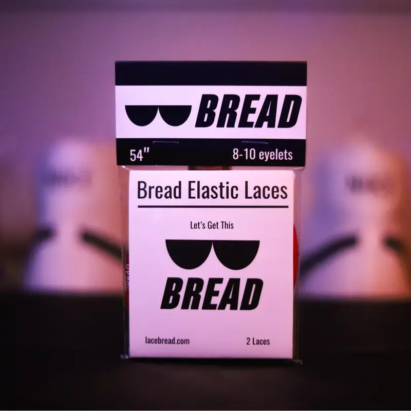 Bread Elastic No-Tie Shoelaces, Stretch Replacement Laces for Sneakers and Boots