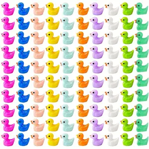 Mini Resin Duck Figurines, Mixed Color Decorations, Aquarium Ornament, Garden Landscape, Dollhouse Accessories, DIY Plant Pots, Garden Sculptures Statues