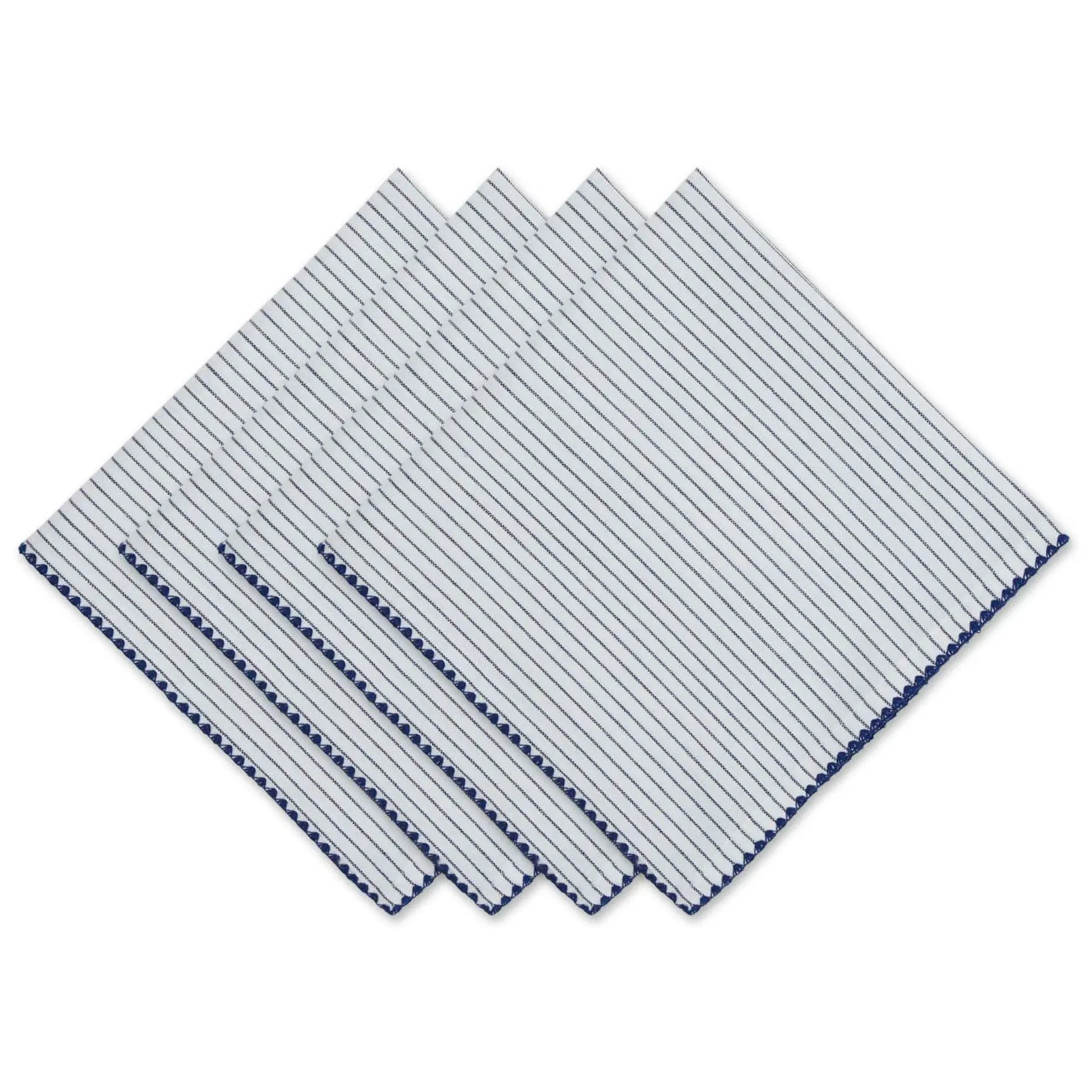 Design Imports Set of 4 Chef Micro Stripe Napkins