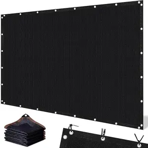 90% Blackout Cloth (Black) - 10 x 13ft UV-Resistant Shade Net with Reinforced Rivets, Suitable for Outdoor Adventures /BBQ/ Camping / Garden / Patio / Greenhouse.Mesh Shade Cloth,Party gift love