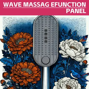 Massage Showerhead Eco-Friendly Handheld Showerhead with  Wave Massage 3-in-1 Modes for Ultimate Relaxation and Water Savings