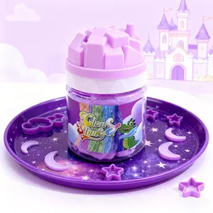 Fluffy Cloud Slime Kit – Super Soft & Stretchable Cloud Clay, Non-Sticky Sensory Putty with Storage Bucket, DIY Stress Relief Toy for Kids | Ideal Party Favors, Easter Basket Fillers, Christmas & New Year Presents