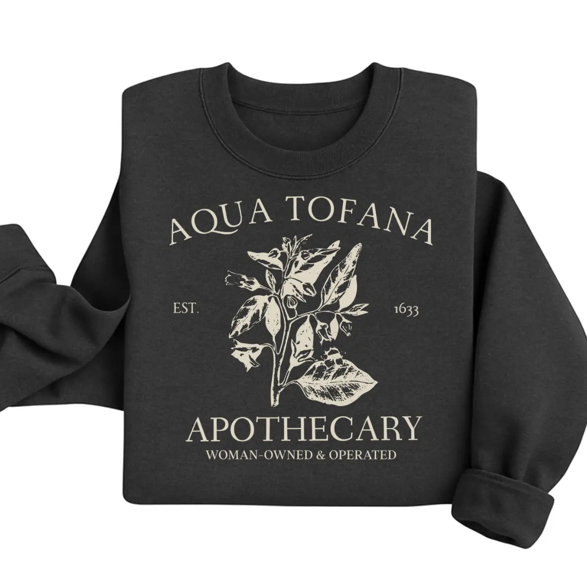 Aqua Tofana Apothecary Sweatshirt, Vintage Witchy Pullover, Gothic Cottagecore Sweater, Spooky Plant Shirt, Dark Academia Top. Women's Tops, Womenswear - Streetwear