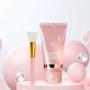 Collagen night mask Collagen Overnight Wrapping Peel Off Facial Mask Pack - Elasticity & Hydration Care, Reduces Sagging & Dullness - Hydrolyzed Collagen For Glowing Skin -  Skin Care Christmas gifts