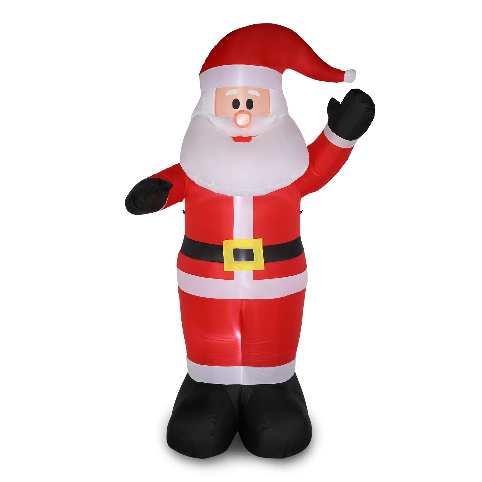 Ubesgoo 8ft Inflatable Plastic Christmas Santa Claus Yard Decoration with Drawstring, 4 LED Strings, 12V 1000mA US Plug