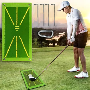 Golf Swing Training Tool Set, Includes Impact Pad, Four Tees, Hook, Magic Clip, 3 Balls, Indoor Outdoor Use, Perfect Gift