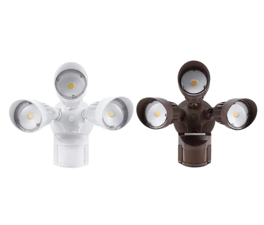 LEONLITE 3 Modes 3-Head Motion Sensor Dusk to Dawn LED Security Light