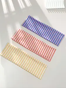 Women's Elegant Sweet Striped Print Elastic Sports Headbands, Workout Headband, Training Headband, Sweat Wicking Headband, Sweatband Headband, Headband Accessory, Suitable for Daily Use, Yoga, Running, Sweat-Absorbing Hair Accessories