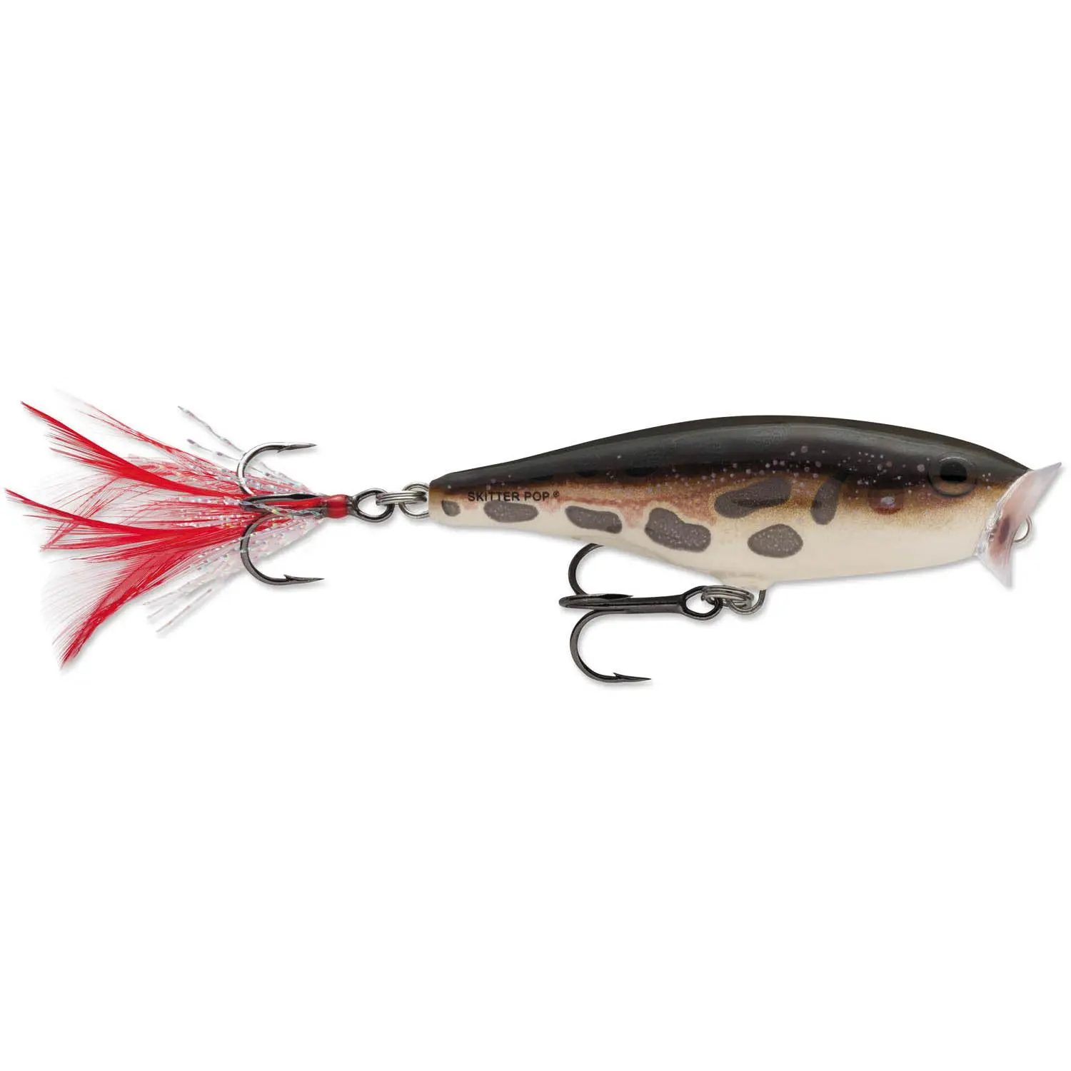 Rapala Skitter Pop 05 Topwater Popper, 2 in Small Size Balsa Wood Lure with Cupped Lip for Louder Popping & Surface Fishing, Short, 3/16 Oz