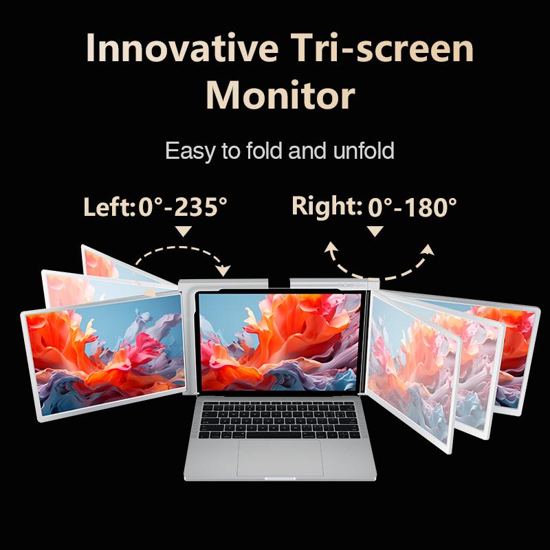 S350 Laptop Monitor Extender, 13.3" IPS Panel 1920x1200 FHD 1200P 60Hz Display, 1-Cable USB-C/USB-A External Monitor for Laptop Work, 1-Cable Easy Installation, Driver-Required First Setup, Compatible with Windows & Mac