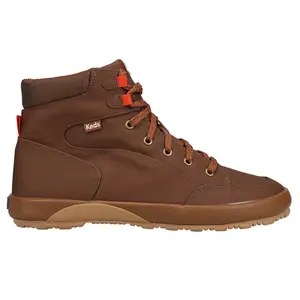 Keds Womens Scout Iv Splash Canvas Lace Up Casual Boots Ankle Low Heel 1-2" - Brown
