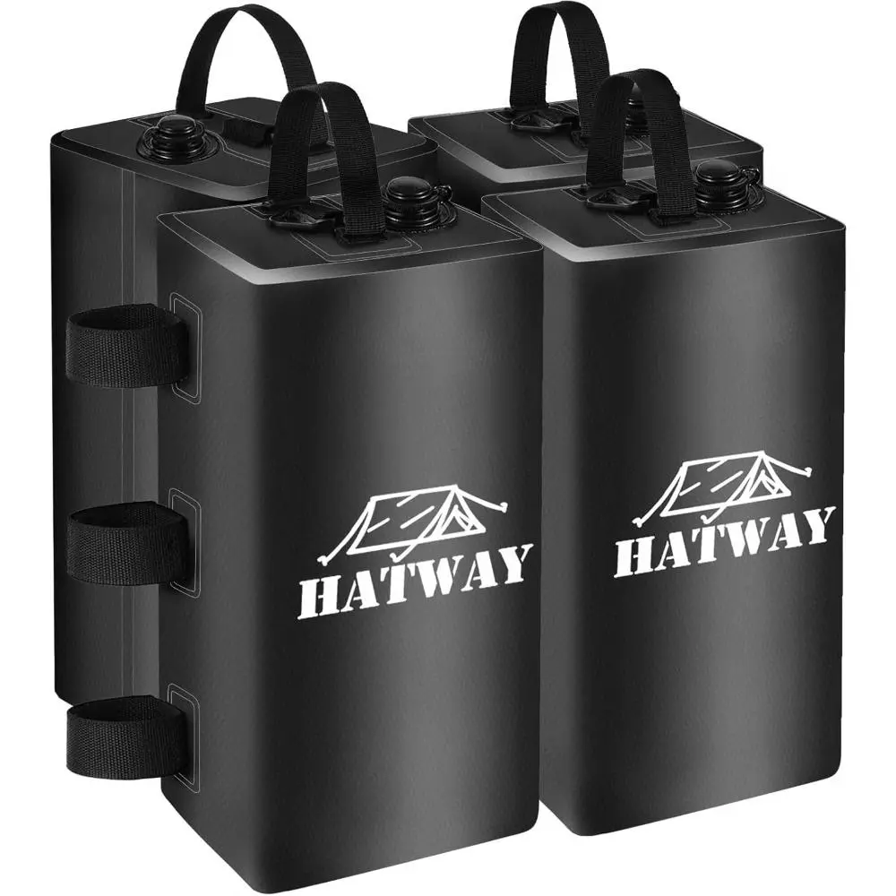 Canopy Weights, 132 LBS Canopy Water Weight Bag Set of 4 Leg Weights for Pop Up Gazebo, Canopies, Tent-4×15L-Black
