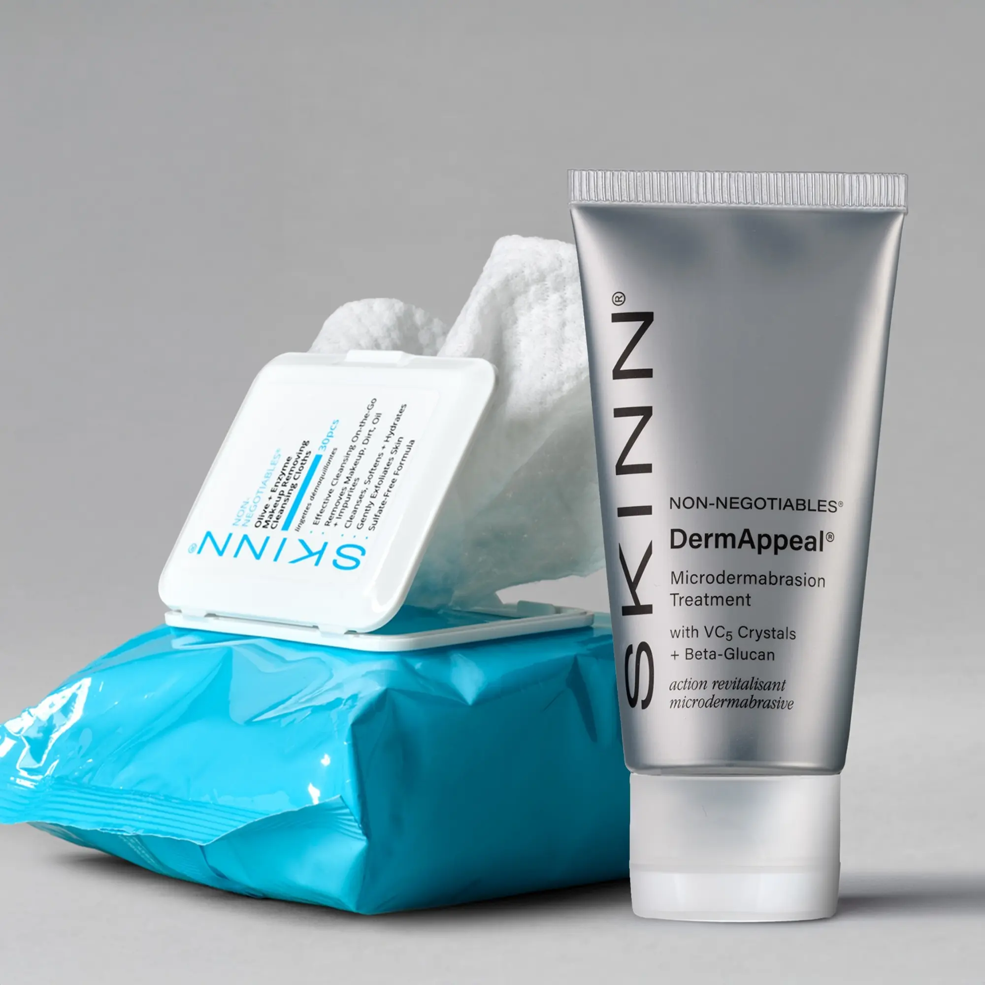 SKINN Cosmetics: 2oz New + Makeup removing cloth