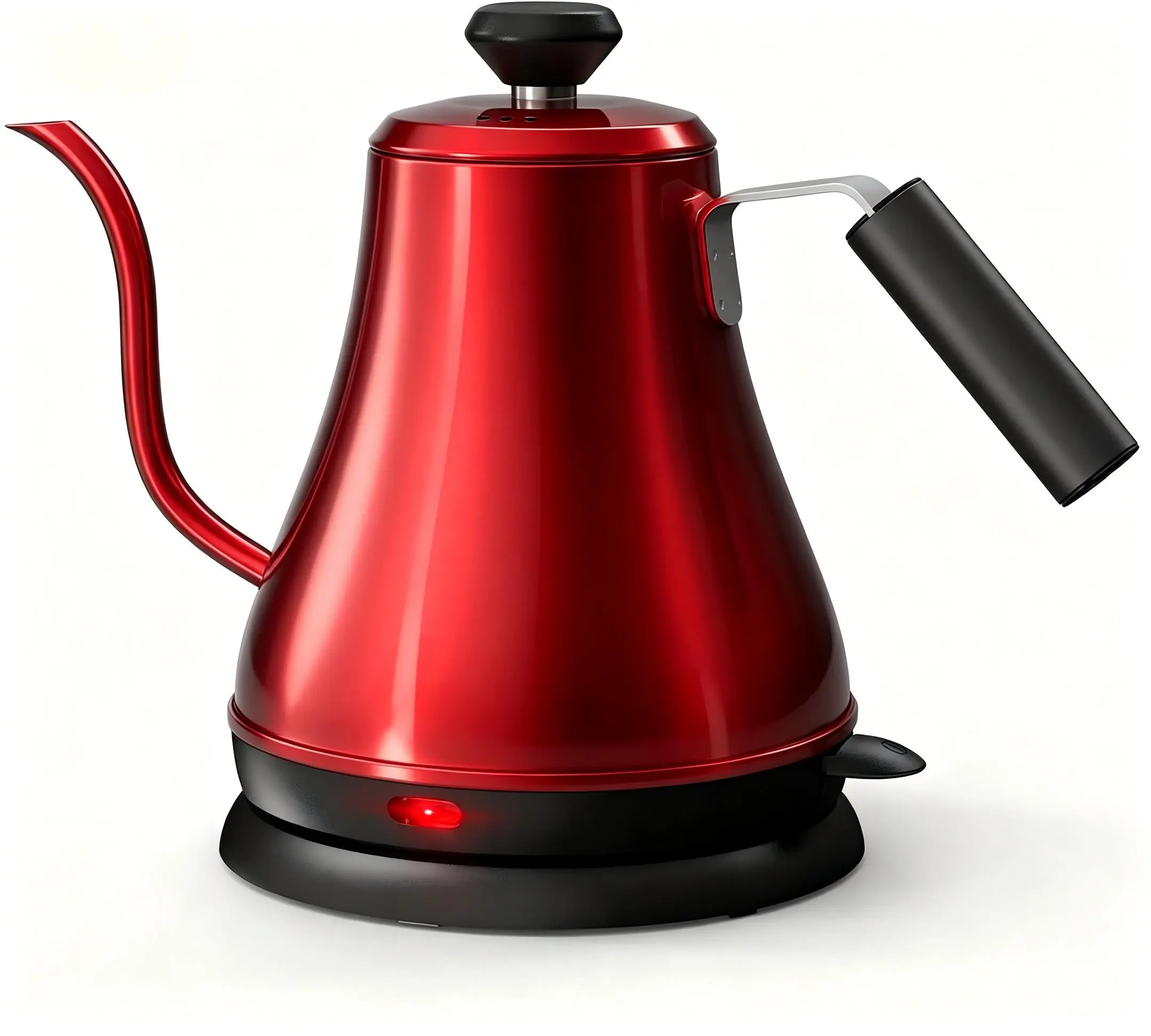 White 0.8 Liter Gooseneck Tea Kettle, Stainless Steel, Bisphenol A (BPA)-Free, Fast Heating, 1000 Watt, Domestic Kitchen Appliance Electric Kettle coffee  makers