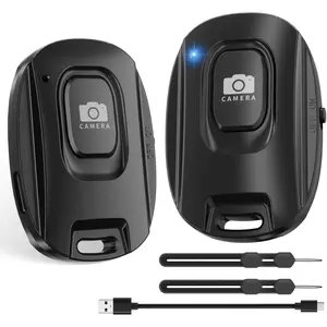 Camera Remote Shutter for  and Android Smartphones, Rechargeable  Phone Remote Control,Selfie Button for Photos and Videos,   Included (2 Pack)
