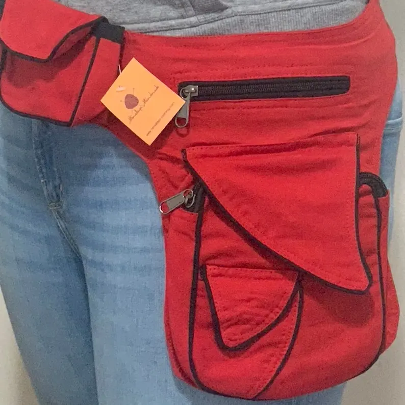Handmade Cotton Belt Bag Fair Trade Festival Hip Pack