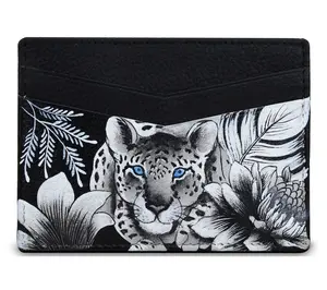 Anushcka Painted Leather Credit Card Case