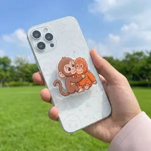 Viral Baby Monkey Punch Hugging Magnetic Phone Grip, Monkey Meme Phone Holder, Save Punch Phone Grip, Punch Monkey Gift For Friend & Lover
