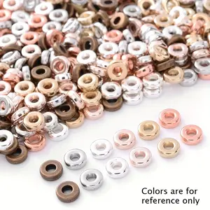 Flat round beads, loosely spaced beads, suitable for DIY decorative clothing, sewing