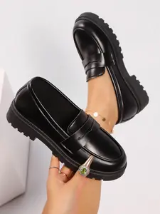 DOLLMOD Stylish Platform Loafers, Elegant Commuter Style for Women, Office Shoes, Comfortable Everyday Footwear, Ideal Valentine's Day Gift